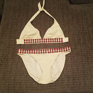 Venus white rhinestone bikini
